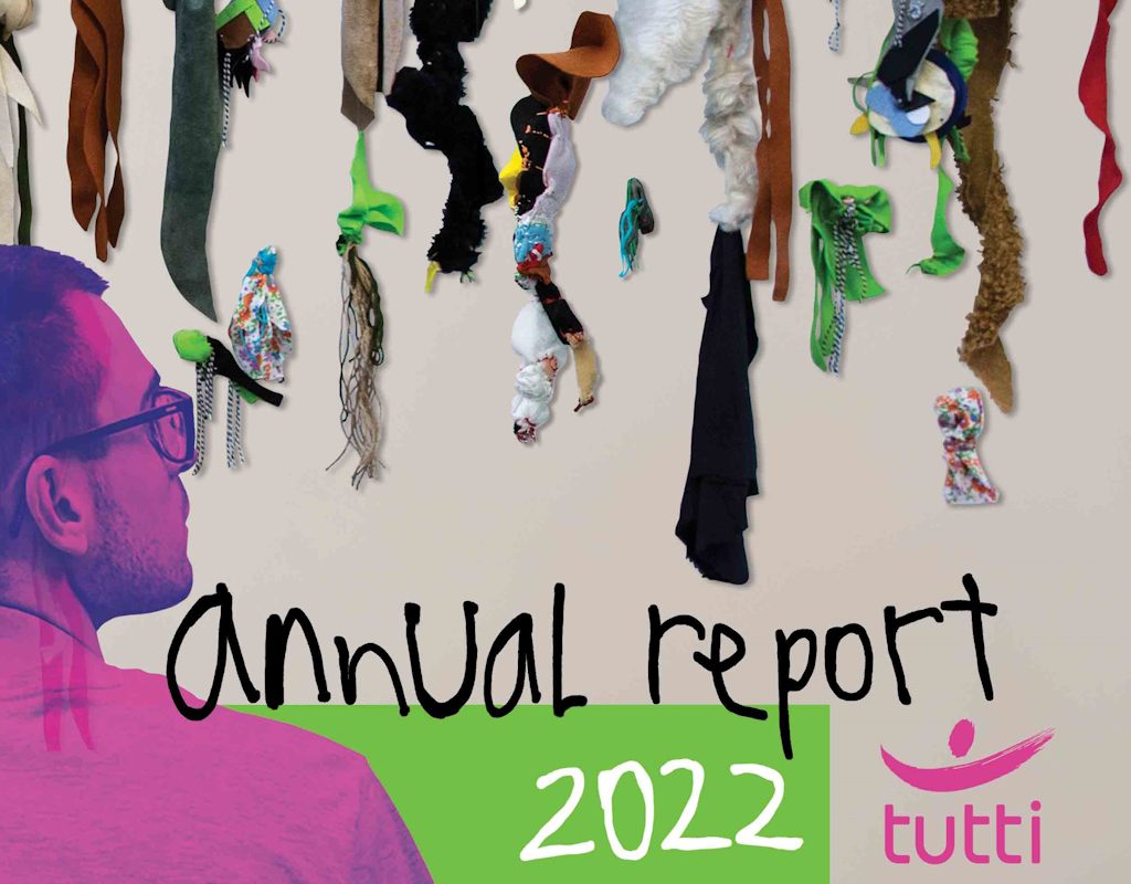 Part of the cover of Tutti Arts' 2022 Annual Report